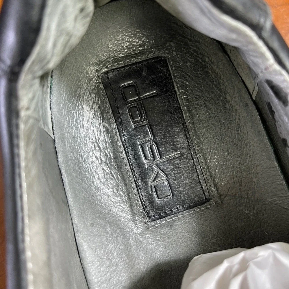 Dansko Walker Smooth Black Leather Oxford Casual Shoes Lace up Men's 47 EU/14 US